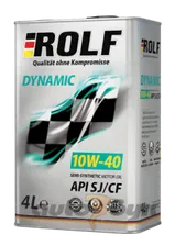 Масло Rolf 10W40 SJ/CF Dynamic, 4л п/с.