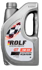 Масло моторное ROLF 3-Synthetic 5W30 A3/B4, синтетика, 4 литра пластик 3227