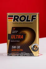 Масло моторное 5W30 4л, Ultra A3/B4 SP (SL/CF) ж/б (с) 323105 ROLF