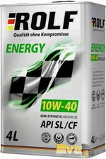 Моторное масло 10W40 ROLF Energy полусинтетическое SL/CF 4 литра