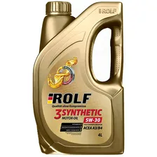 Масло моторное ROLF 3-SYNTHETIC 5W-30 SL/CF синт. 4л (пластик)