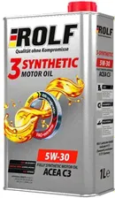 322617, Масло моторное синтетическое ROLF 3-SYNTHETIC 5W-30, C3 1л