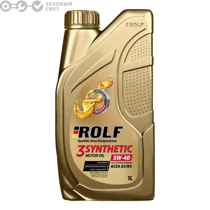 322730 ROLF Масло моторное ROLF 3-SYNTHETIC 5W40 A3/B4 1л.