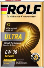 Масло моторное ROLF ULTRA C3 SP 0W30, синтетика, 4 литр 322942