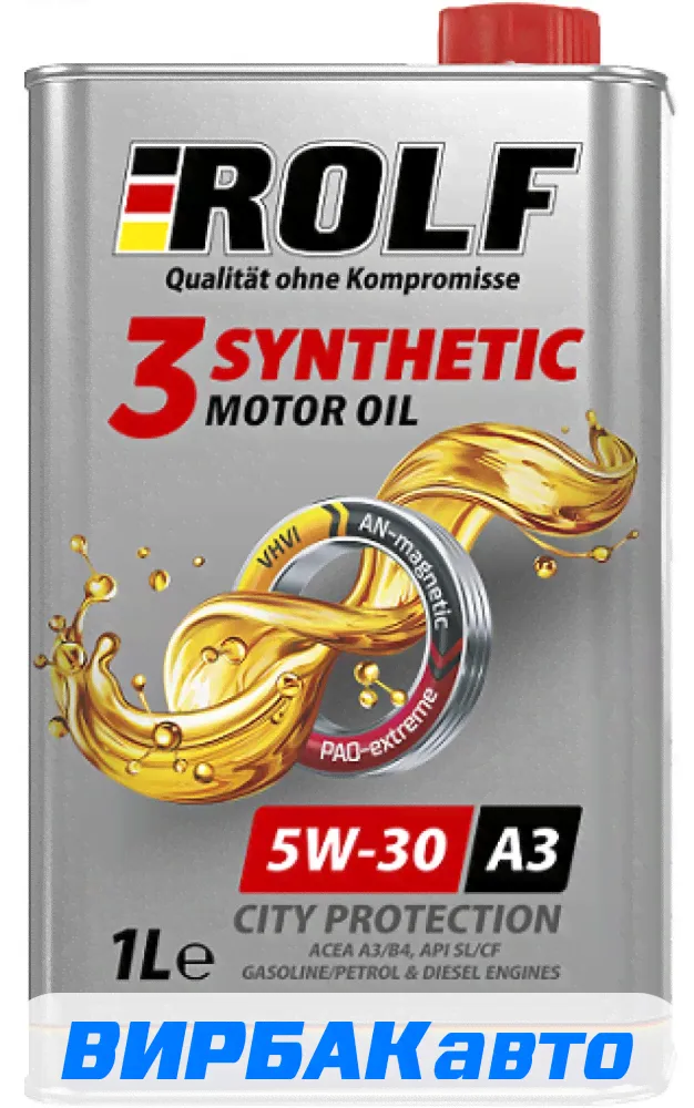 Моторное масло 5W30 ROLF ROLF 3-SYNTHETIC 1л фасованное-0