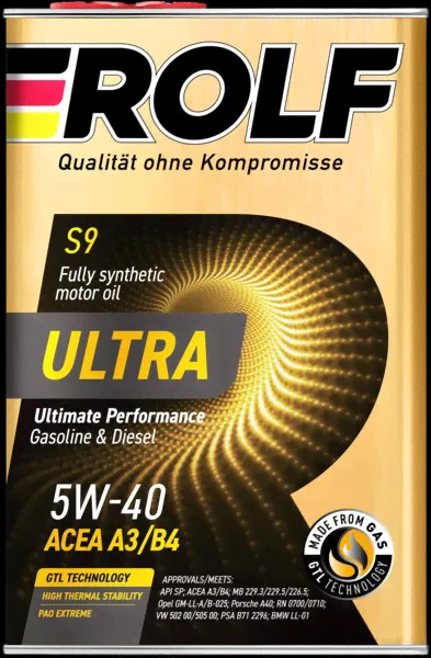 Масло моторное ROLF Ultra 5W40 API SP, ACEA A3/B4, синтетическое, 4л-0