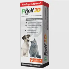 Шампунь от клещей и блох ЭКОПРОМ ROLF CLUB 3D для собак и кошек