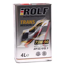 Масло трансмиссионное Transmission plus GL-4/5 75W90 синт.4л ROLF