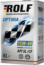 Масло Rolf Optima 15W40 SL/CF 4 литра