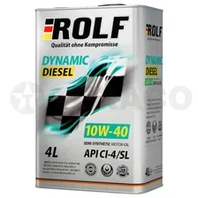 Масло моторное ROLF Dynamic Diesel 10W-40 CI-4/SL (4л) п/синт
