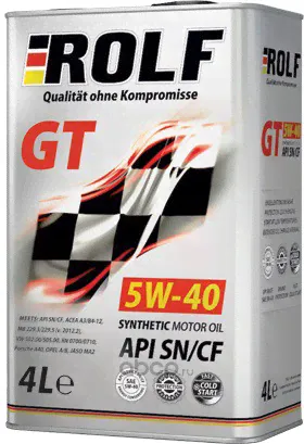ROLF Rolf Gt Sae 5w-40 Api Sn/Cf (Синт.) 4л