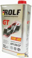 Моторное масло 5W40 ROLF GT синтетическое SN/CF 1 литр