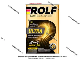 Масло ROLF 5W40 Ultra API SP ACEA A3/B4 4л син