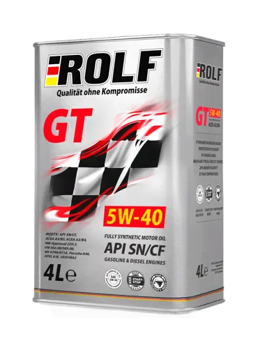 322229 ROLF Масло моторное ROLF 5W-40 GT 4л синтетическое-0