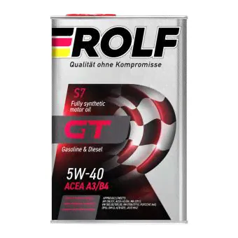 Масло моторное ROLF GT 5W40 синтетика 4 л 322229-0