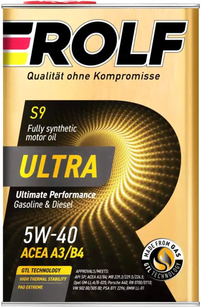 ROLF ULTRA 5W-40 A3/B4 SP 4л (металл) Масло моторное